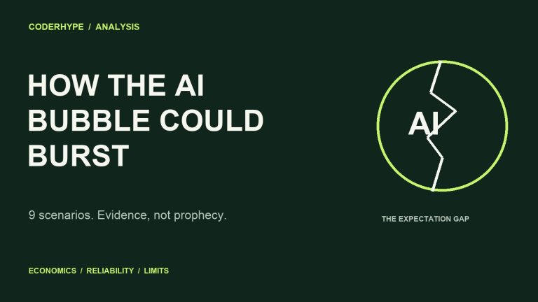 How the AI bubble could burst: nine scenarios, evidence not prophecy