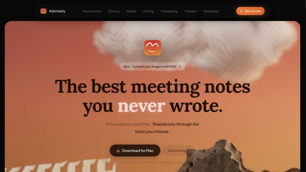 AskMeety website: homepage