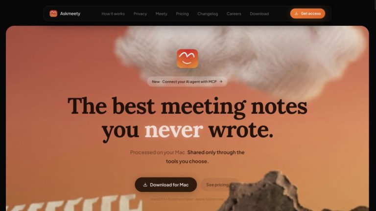 AskMeety website: homepage