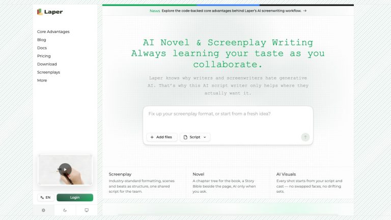Laper’s English-language landing page and writing entry point.