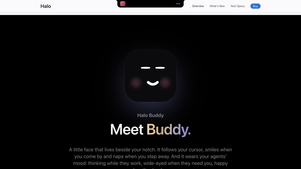 Halo website: product features