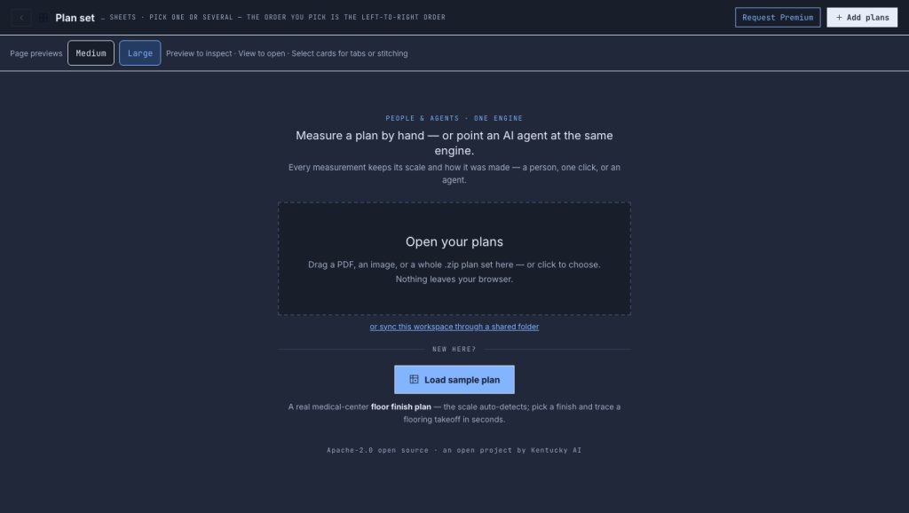 OpenTakeoff turns a building plan into quantities you can audit official project page captured by CoderHype on October 6, 2026