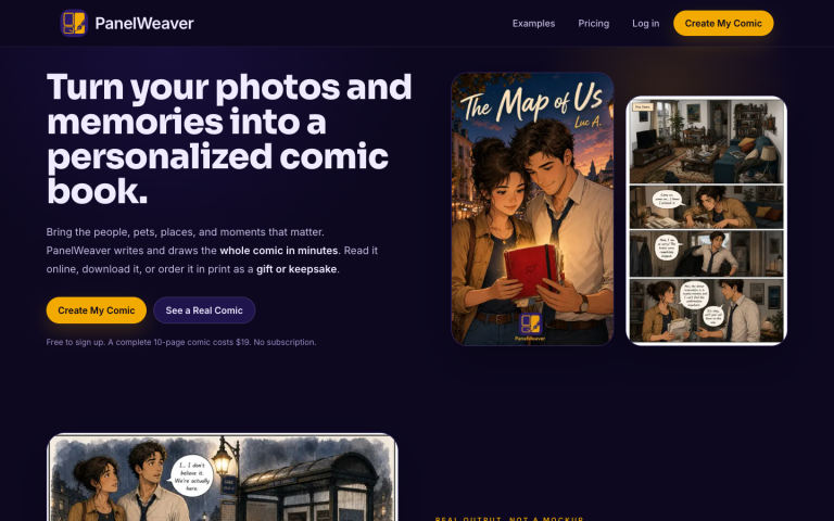 PanelWeaver homepage screenshot, captured by CoderHype on October 1, 2026