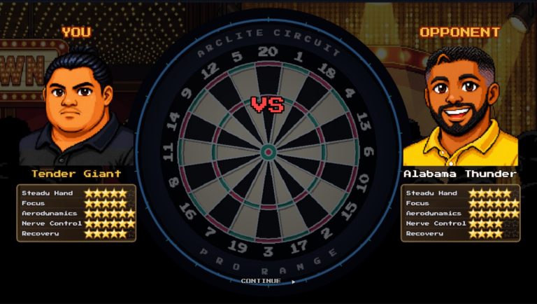 Pixel Darts: From Pub to Glory gameplay still from its official Steam gallery